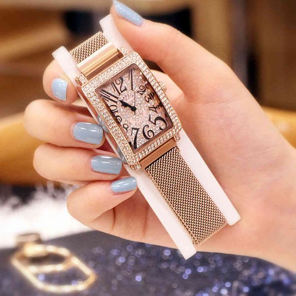 watch 2021 square fashion women's full diamond digital mesh belt, Slivery;brown
watch 2021 square fashion women's full diamond digital mesh belt, Slivery;brown