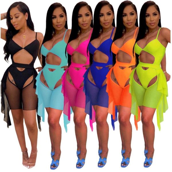 backless cut out bodycon bodysuit see through mesh shorts ruffles beach style two piece set summer 2021 bathing suit solid women's trac, Gray
backless cut out bodycon bodysuit see through mesh shorts ruffles beach style two piece set summer 2021 bathing suit solid women's trac, Gray
