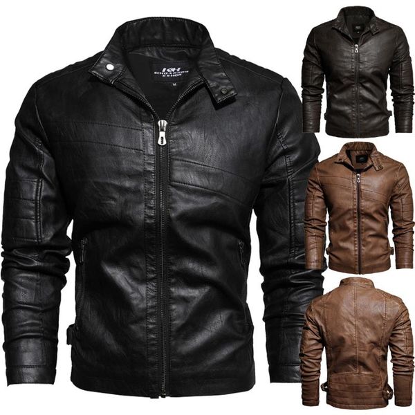 men's jackets 2021 mens sports outerwear leather biker business jacket slim fit thin fleece motorcycle retro racing riding casual coats, Black;brown
men's jackets 2021 mens sports outerwear leather biker business jacket slim fit thin fleece motorcycle retro racing riding casual coats, Black;brown