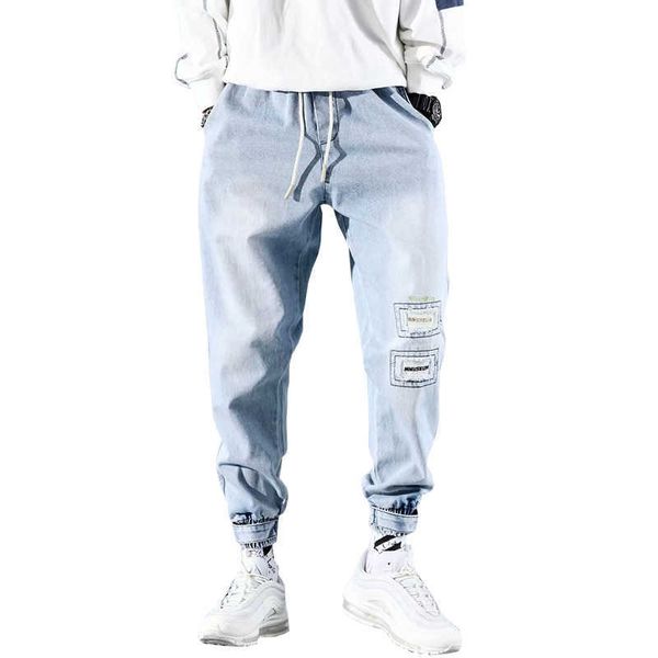 men's jeans pants homme 2021 street casual drawstring denim pants vintage straight trousers sweatpants x0621, Blue
men's jeans pants homme 2021 street casual drawstring denim pants vintage straight trousers sweatpants x0621, Blue