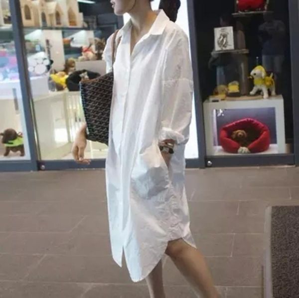 women's blouses & shirts 2021 spring fashion clothing turn-down collar full sleeves ployester single breasted shirt dress v332, White
women's blouses & shirts 2021 spring fashion clothing turn-down collar full sleeves ployester single breasted shirt dress v332, White