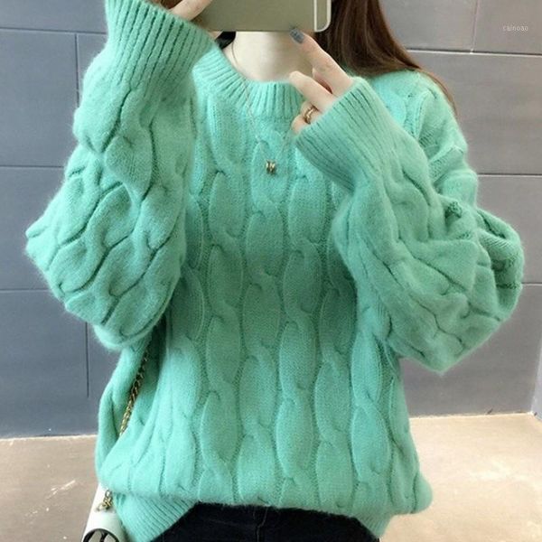 women's sweaters 2021 autumn and winter long sleeve sweater women loose korean style lazy pullover knit solid color, White;black
women's sweaters 2021 autumn and winter long sleeve sweater women loose korean style lazy pullover knit solid color, White;black