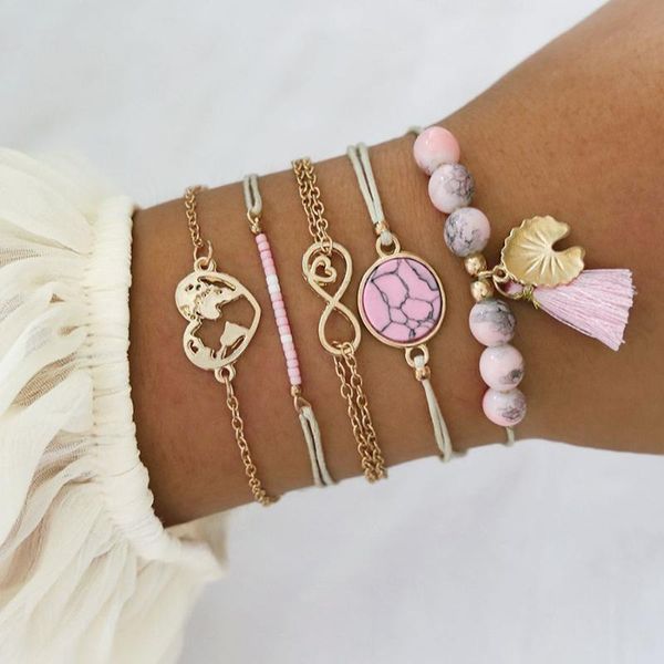 charm bracelets 5 pcs/set tassel bracelet mix beads map geometric pattern for women wedding party fashion jewelry pulseras mujer, Golden;silver
charm bracelets 5 pcs/set tassel bracelet mix beads map geometric pattern for women wedding party fashion jewelry pulseras mujer, Golden;silver