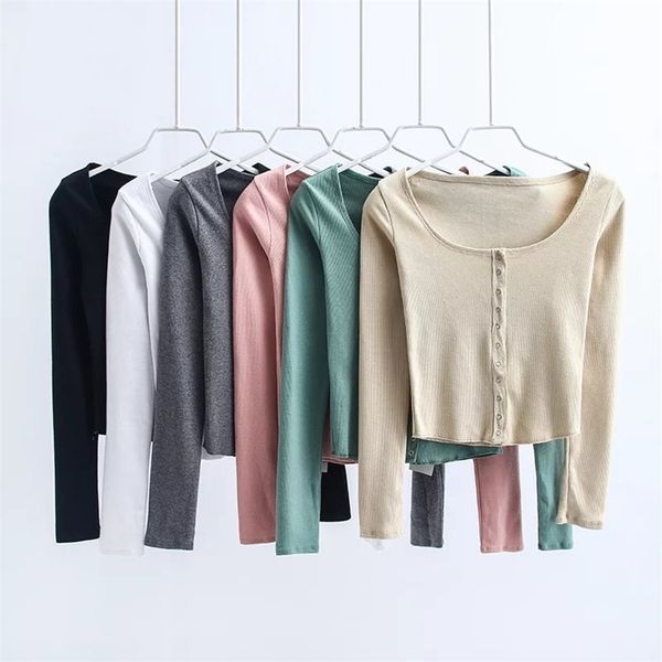 kawaii white crop women tshirt long sleeve buttons t shirt punk cute streetwear korean summer 210521
kawaii white crop women tshirt long sleeve buttons t shirt punk cute streetwear korean summer 210521