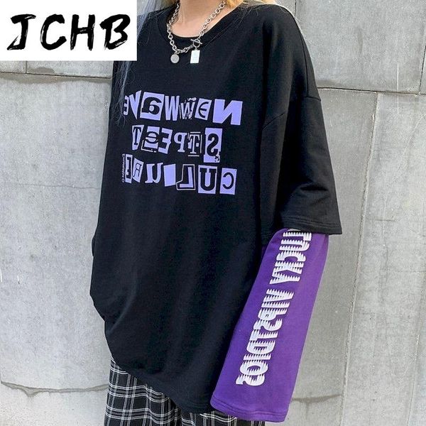 tshirt women fake two-piece t shirt harajuku punk bf wind loose letter printing stitching long-sleeved t-shirt male and fem women's, White
tshirt women fake two-piece t shirt harajuku punk bf wind loose letter printing stitching long-sleeved t-shirt male and fem women's, White