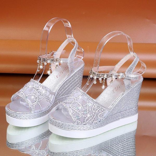 sandals 2021 women wedge summer bead studded detail platform buckle strap peep toe thick bottom casual shoes ladies, Black
sandals 2021 women wedge summer bead studded detail platform buckle strap peep toe thick bottom casual shoes ladies, Black