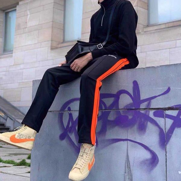 side pa/lm multicolor stripe sports casual school uniform pants vpex, Black
side pa/lm multicolor stripe sports casual school uniform pants vpex, Black