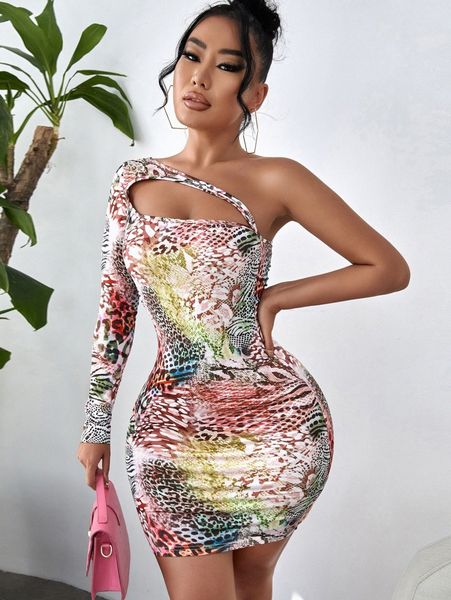 sxy leopard and snakeskin print one shoulder cut out bodycon dress t9rt#, Black;gray
sxy leopard and snakeskin print one shoulder cut out bodycon dress t9rt#, Black;gray