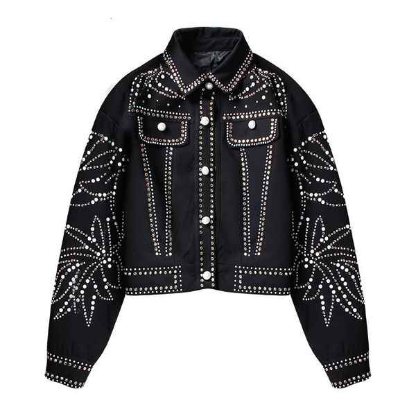 autumn women's heavy pottery drill industry leaves trend red net street even female jacket style, Black;brown
autumn women's heavy pottery drill industry leaves trend red net street even female jacket style, Black;brown