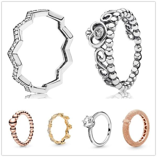 cluster rings authentic 925 sterling silver clear sparkling crown for women wedding party gift europe jewelry, Golden;silver
cluster rings authentic 925 sterling silver clear sparkling crown for women wedding party gift europe jewelry, Golden;silver