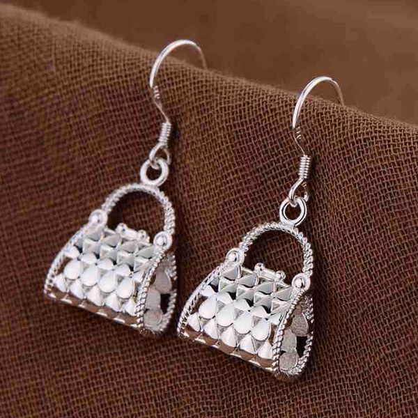 925 silver plated bag shape dangle earring women silver earring fashion jewelry for gift party high quality
925 silver plated bag shape dangle earring women silver earring fashion jewelry for gift party high quality