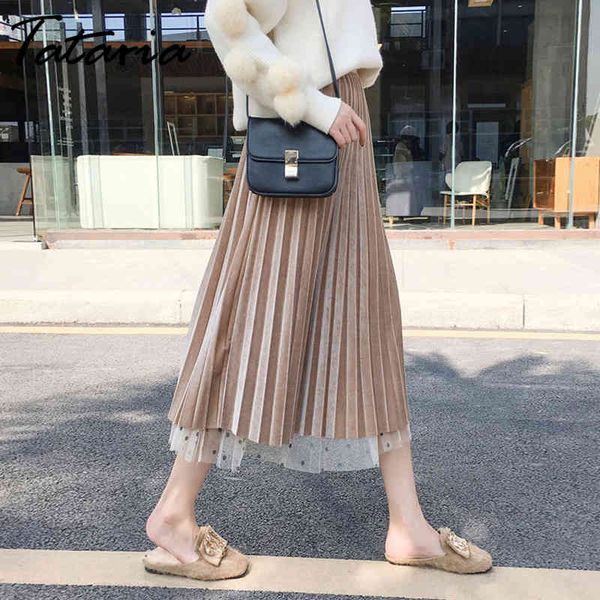 women skirts fashion high waist skirt casual vintage solid belted pleated lady simple mujer faldas 210514, Black
women skirts fashion high waist skirt casual vintage solid belted pleated lady simple mujer faldas 210514, Black