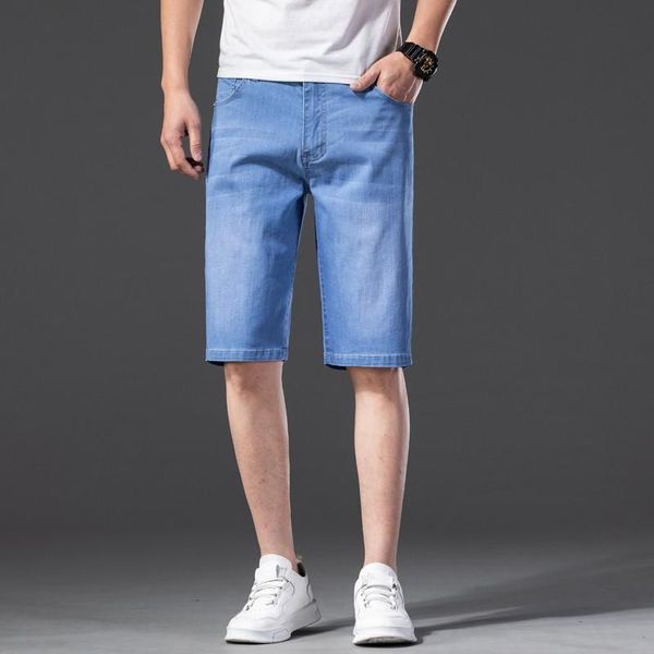 men's shorts 2021 men knee length soft light blue casual summer brand stretch thin cotton denim jeans plus size 28-46, White;black
men's shorts 2021 men knee length soft light blue casual summer brand stretch thin cotton denim jeans plus size 28-46, White;black