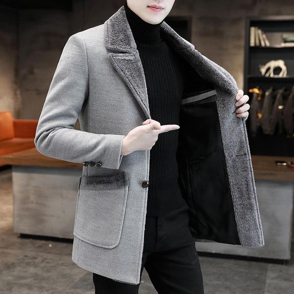 men's wool & blends autumn winter coats men korean woolen slim fit long jacket male casual windbreaker coat big size clothing, Black
men's wool & blends autumn winter coats men korean woolen slim fit long jacket male casual windbreaker coat big size clothing, Black