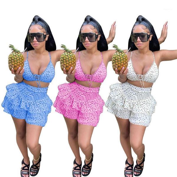 women's tracksuits chiclover women summer clothes wholesale item sweet beach wear dot print outfit ruffles shorts sets lace up corset t, Gray
women's tracksuits chiclover women summer clothes wholesale item sweet beach wear dot print outfit ruffles shorts sets lace up corset t, Gray