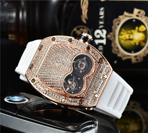 7-watches men luxury brand diamond surface silicone strap stainless steel case montre de luxe quartz movement chronograph gold watch, Slivery;brown
7-watches men luxury brand diamond surface silicone strap stainless steel case montre de luxe quartz movement chronograph gold watch, Slivery;brown
