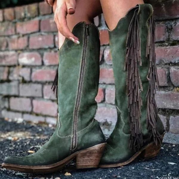 boots for women casual retro fringe long thick heels high shoes fashion autumn winter woman plus size mujer, Black
boots for women casual retro fringe long thick heels high shoes fashion autumn winter woman plus size mujer, Black