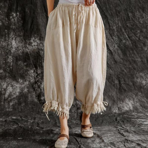 women's pants & capris qpfjqd casual retro cotton linen plus size harem trousers 2021 summer autumn pockets women tassel ankle length, Black;white
women's pants & capris qpfjqd casual retro cotton linen plus size harem trousers 2021 summer autumn pockets women tassel ankle length, Black;white