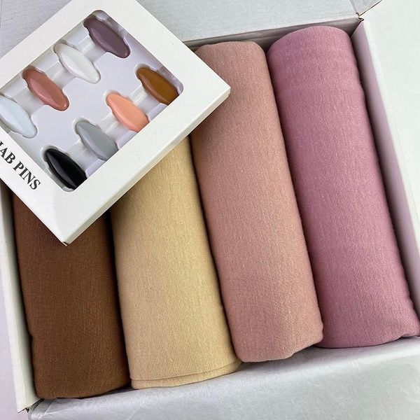 4pcs/box muslim jersey hijab scarf solid color islamic long shawls wraps musulman headscarf foulard femme box gift scarves, Blue;gray
4pcs/box muslim jersey hijab scarf solid color islamic long shawls wraps musulman headscarf foulard femme box gift scarves, Blue;gray