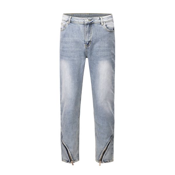 men high street zipper slim fit jeans fashion washed style denim pants retro casual trousers yc, Blue
men high street zipper slim fit jeans fashion washed style denim pants retro casual trousers yc, Blue
