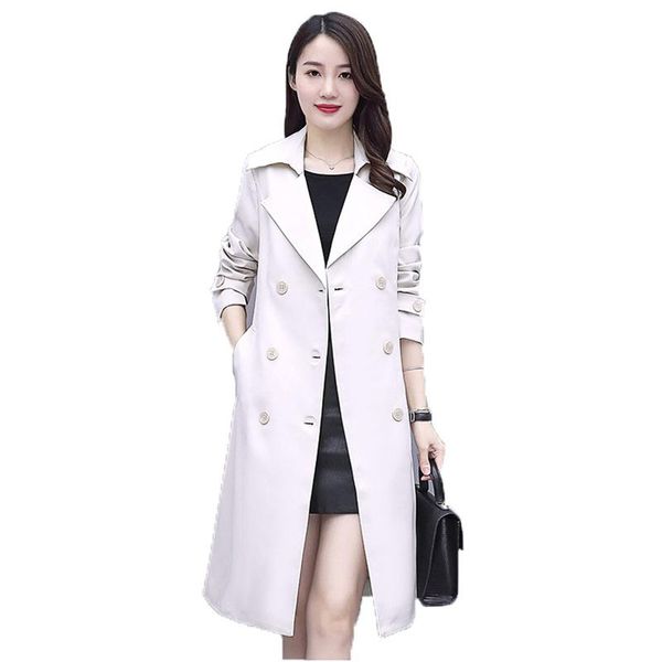 women's trench coats 2021 fashion long windbreaker coat women spring autumn plus size slim khaki pink black temperament jacket gh758, Tan;black
women's trench coats 2021 fashion long windbreaker coat women spring autumn plus size slim khaki pink black temperament jacket gh758, Tan;black