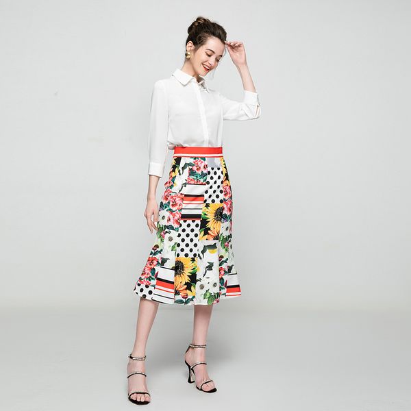outmoded summer high-quality women printed vintage shreds elegant holiday party skirt, Black 
outmoded summer high-quality women printed vintage shreds elegant holiday party skirt, Black