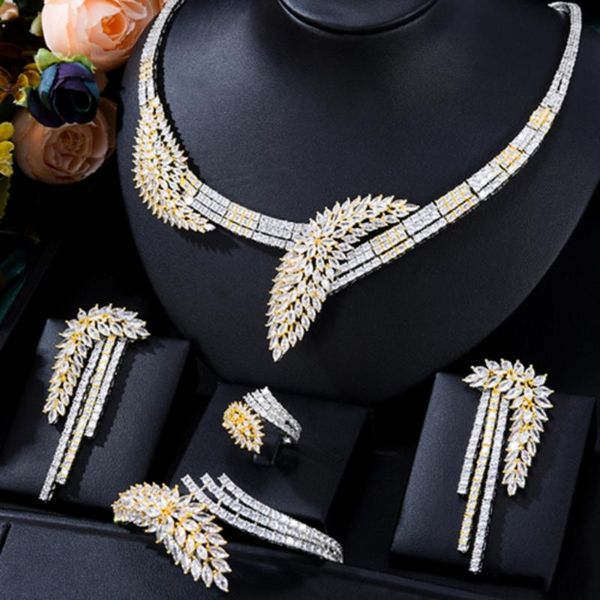 earrings & necklace blachette luxury bracelet ring zircon 4pcs for women wedding banquet party dubai jewelry sets, Silver
earrings & necklace blachette luxury bracelet ring zircon 4pcs for women wedding banquet party dubai jewelry sets, Silver