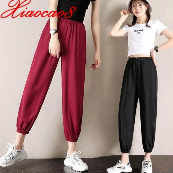women's pants & capris summer woman harme high waist loose plus size for women thin casual trousers womens clothing koearn style sweatp, Black;white
women's pants & capris summer woman harme high waist loose plus size for women thin casual trousers womens clothing koearn style sweatp, Black;white