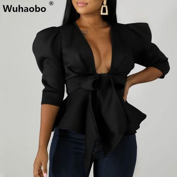wuhaobo 2 style women autumn fashion puff half sleeve v-neck ruffles elegant party blouses shirts bow bandage coat women's &, White
wuhaobo 2 style women autumn fashion puff half sleeve v-neck ruffles elegant party blouses shirts bow bandage coat women's &, White