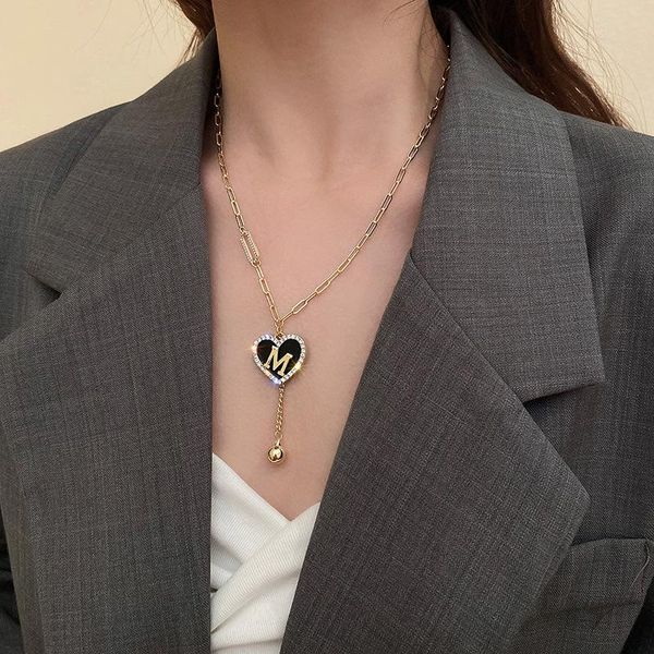 VSnow Fashion Double Layer Stainless Steel Love Heart Letter M Pendant Necklace For Women Rhinestone Beads Jewelry Necklaces, Silver
VSnow Fashion Double Layer Stainless Steel Love Heart Letter M Pendant Necklace For Women Rhinestone Beads Jewelry Necklaces, Silver