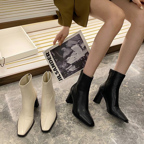2021 elegant women beige 7cm block high heels ankle boots ladi square toe chelsea winter warm fur zippers sho, Black
2021 elegant women beige 7cm block high heels ankle boots ladi square toe chelsea winter warm fur zippers sho, Black