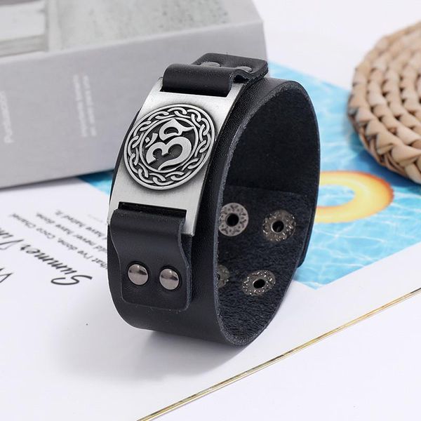 beaded, strands vintage viking om genuine leather bracelet men nordic runes odin symbol wrap bangle women jewelry accessories g, Black
beaded, strands vintage viking om genuine leather bracelet men nordic runes odin symbol wrap bangle women jewelry accessories g, Black