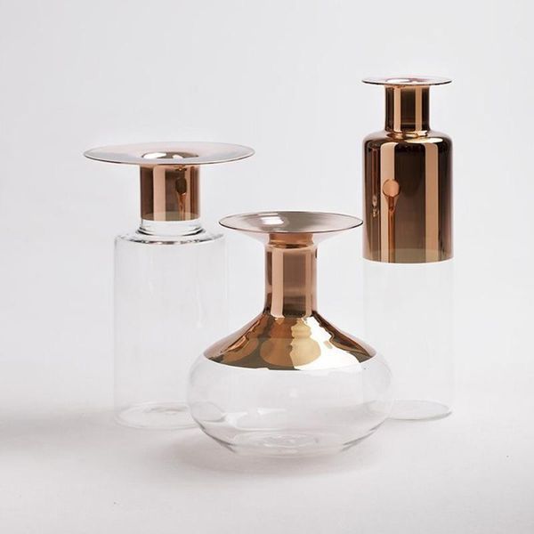 vases nordic modern contracted style creative lucency glass vase pot home wine cabine decor tablegold-plated flowers
vases nordic modern contracted style creative lucency glass vase pot home wine cabine decor tablegold-plated flowers