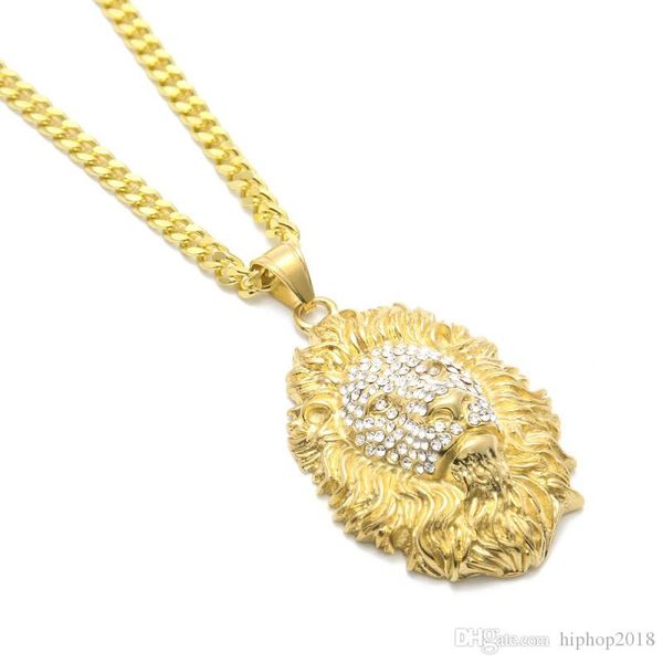 designer necklace mens iced out pendant hip hop necklace jewelry fashion gold lion head necklaces, Silver
designer necklace mens iced out pendant hip hop necklace jewelry fashion gold lion head necklaces, Silver