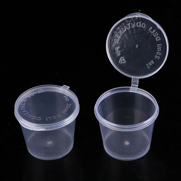 storage bottles & jars 10/20/30pcs 25ml clear food small sauce containers package box lid portable disposable transparent plastic cups
storage bottles & jars 10/20/30pcs 25ml clear food small sauce containers package box lid portable disposable transparent plastic cups