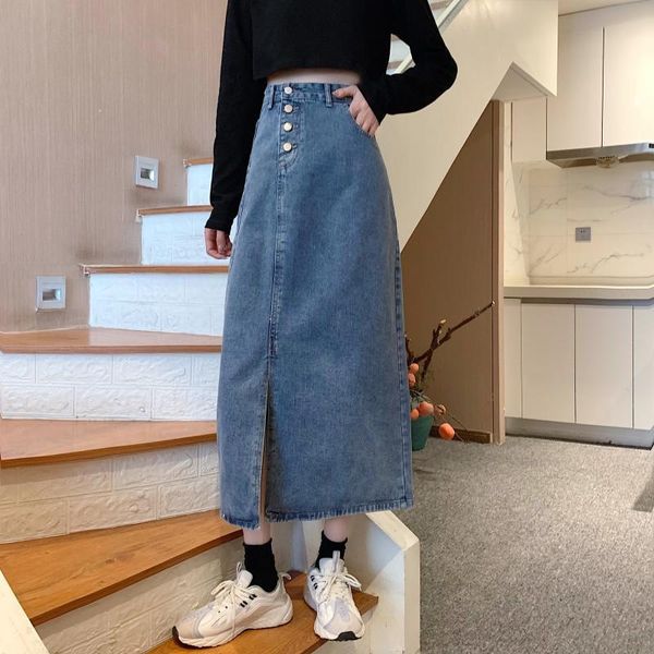 skirts denim skirt high waist vetement femme 2021spring falda vaquera mujer split fork jupe taille haute vintage saia jeans a163, Black
skirts denim skirt high waist vetement femme 2021spring falda vaquera mujer split fork jupe taille haute vintage saia jeans a163, Black