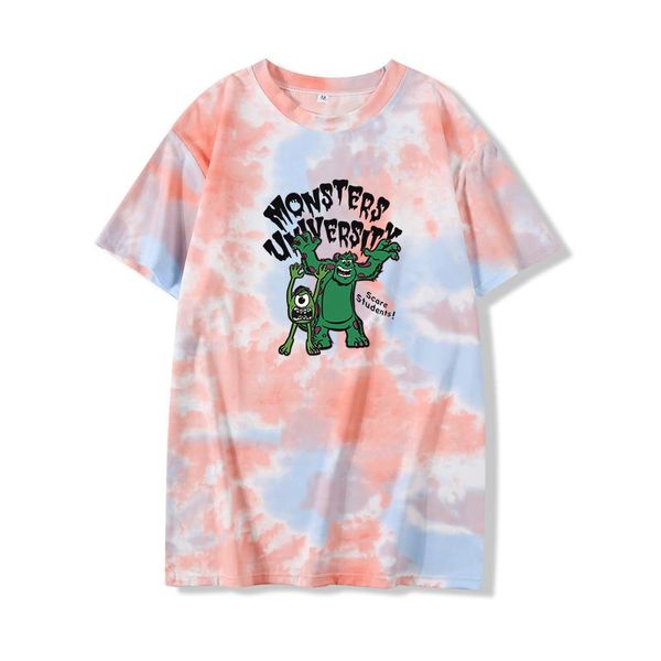 women's t-shirt cartoon printing pattern tie dye women summer japanese korean casual harajuku style all-match, White
women's t-shirt cartoon printing pattern tie dye women summer japanese korean casual harajuku style all-match, White