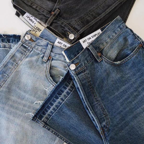 men's pants retro-made hand-stitched deconstructed stitching damages small straight jeans, Black
men's pants retro-made hand-stitched deconstructed stitching damages small straight jeans, Black
