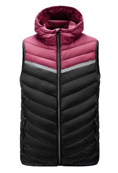 Collar with male hood without cardigan sleeves fashion cotton quilted jacket vest, Black;white
Collar with male hood without cardigan sleeves fashion cotton quilted jacket vest, Black;white