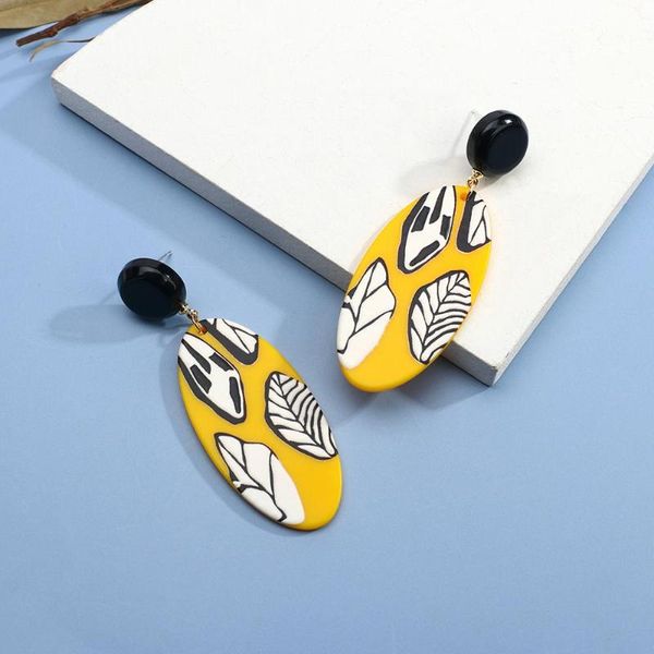dangle & chandelier amorcome vintage yellow color long oval pendant earrings 3d printed leaf flower pattern acrylic pendientes mujer, Silver
dangle & chandelier amorcome vintage yellow color long oval pendant earrings 3d printed leaf flower pattern acrylic pendientes mujer, Silver