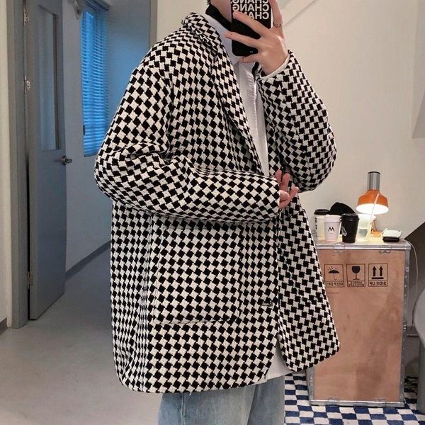 men's jackets autumn winter woolen cloth thicken windbreaker printed plaid loose casual warm jacket fashion lapel long sleeve male clot, Black;brown
men's jackets autumn winter woolen cloth thicken windbreaker printed plaid loose casual warm jacket fashion lapel long sleeve male clot, Black;brown