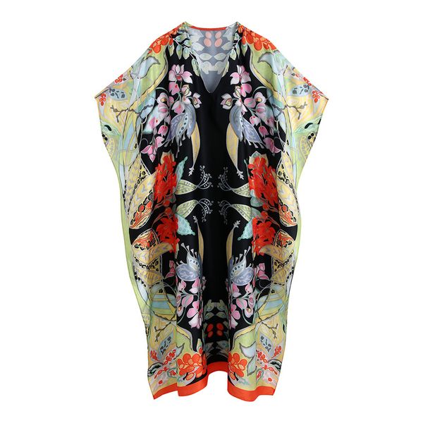 vintage v-neck loose floral print women dress summer casual flying sleeve lady long chic female es 210430, Black;gray
vintage v-neck loose floral print women dress summer casual flying sleeve lady long chic female es 210430, Black;gray