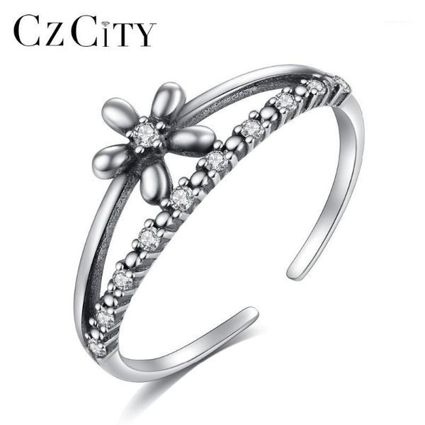 cluster rings czcity flower pattern pure 925 sterling silver adjustable for women clear zircon antique engagement ring factory wholesale1, Golden;silver
cluster rings czcity flower pattern pure 925 sterling silver adjustable for women clear zircon antique engagement ring factory wholesale1, Golden;silver