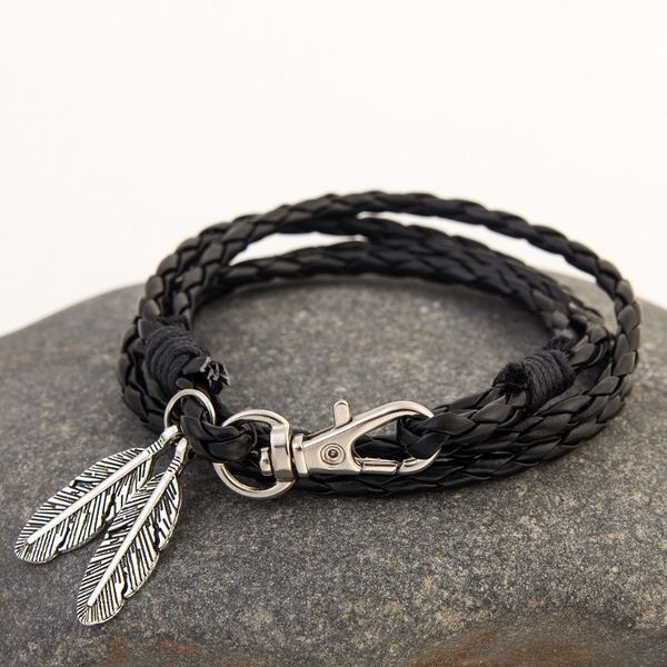 10pieces/lot vintage leaf feather multilayer leather bracelet men fashion braided handmade keychain rope wrap bracelets bangles male gift, Silver
10pieces/lot vintage leaf feather multilayer leather bracelet men fashion braided handmade keychain rope wrap bracelets bangles male gift, Silver