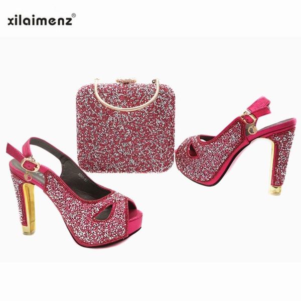 buckle strap fuchsia italian shoes and bag set 2021 design shinning super high heels african matching to party dress, Black
buckle strap fuchsia italian shoes and bag set 2021 design shinning super high heels african matching to party dress, Black