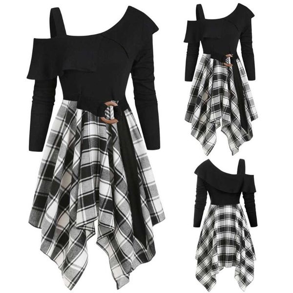 skirts womne plus size plaid skew neck belted handkerchief summer 2021 boho floral slim waist party sleeve vestidos, Black
skirts womne plus size plaid skew neck belted handkerchief summer 2021 boho floral slim waist party sleeve vestidos, Black