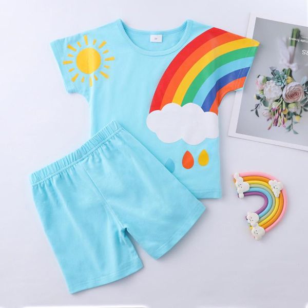 outfits infant beachwear summer baby boys girls fashion rainbow print pullover short sleeve t-shirt shorts set children clothes clothing set, White
outfits infant beachwear summer baby boys girls fashion rainbow print pullover short sleeve t-shirt shorts set children clothes clothing set, White