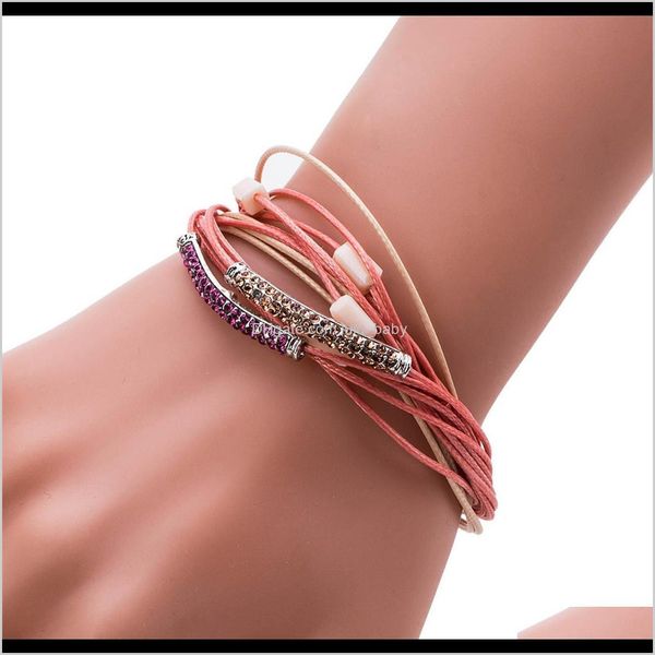beaded, strands bracelets jewelry drop delivery 2021 eh8106 exaggerated multi-layer bracelet leather rope diamond female season x4cot, Black
beaded, strands bracelets jewelry drop delivery 2021 eh8106 exaggerated multi-layer bracelet leather rope diamond female season x4cot, Black