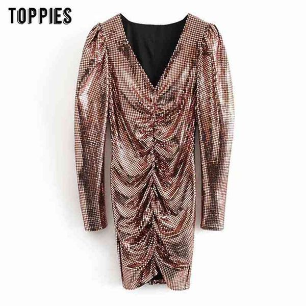 fashion woman sequined party dress v-neck mini ruched pleated long sleeve vestidos 210421, Black;gray
fashion woman sequined party dress v-neck mini ruched pleated long sleeve vestidos 210421, Black;gray