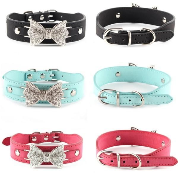 dog collars & leashes collar bling crystal bow leather pet puppy choker cat necklace xs s m arrive 2021
dog collars & leashes collar bling crystal bow leather pet puppy choker cat necklace xs s m arrive 2021